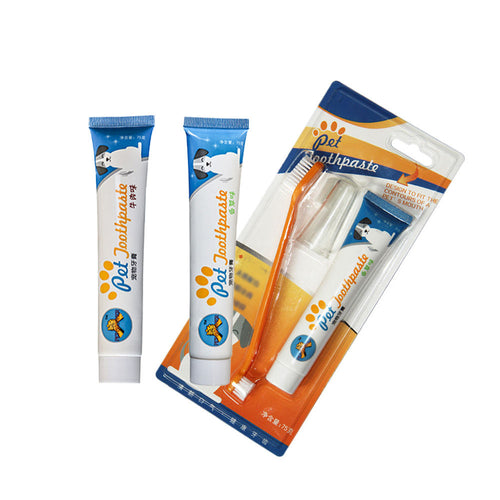 Pet Dental Care Kit Finger Toothbrush Toothpaste